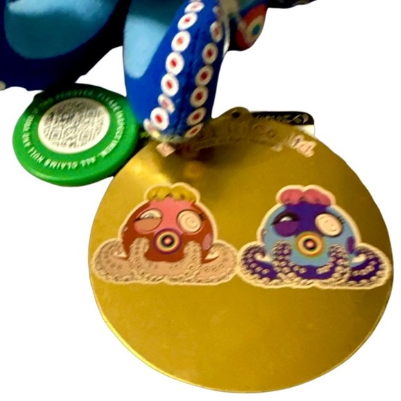 Takashi Murakami Blue Octopus Mr Boiled Complexcon Mini Plush Keychain - Picture 4 of 7